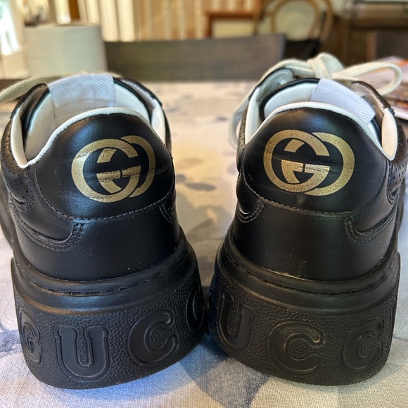 Gucci GG Men’s Chunky Embossed sneakers, size 7. #669682 03B Black. Excellent. - Picture 8 of 12